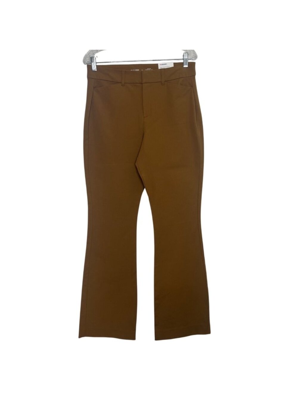 Old Navy High Rise Pixie Flare Pants Size 10 Brown New Full Length Smooth Pocket